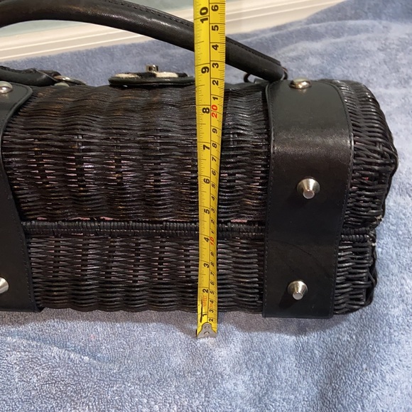 RARE Like new Adrienne Vittadini | vintage 90's wicker bag calf hair - Picture 10 of 16
